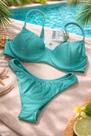Biquíni Semi Fio Aza Delta Cor Verde Piscina Tecido Canelado Tamanho P Praia e Piscina Modela Corpo