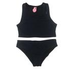 Biquíni Teen Lycra Proteção UPF50+ Top Gota - Preto Work