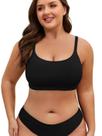 Biquíni Top American Trends Plus Size para mulheres, preto 3GG