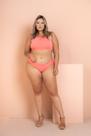 Biquini Top Frente Unica Coral Plus Size