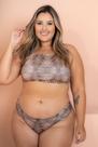Biquini Top Frente Unica Onça Plus Size