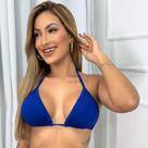 Biquíni Top Triangulo Cortininha Busto Avulso Com Bojo Confortável Ajustável P Ao GG Biquíni Top Triangulo Cortininha Busto Avulso Com Bojo Confortável Ajustável P Ao GG