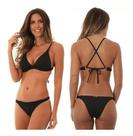 Biquíni Trançado Costas Preto Verão