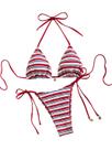 Biquíni ZAFUL, 2 peças, malha triangular, corda, halter, roupa de praia