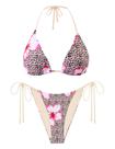 Biquíni ZAFUL Cheeky Thong Swimsuit Open Back para mulheres