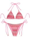 Biquíni ZAFUL Triangle, 2 peças, corda tricotada, Halter, roupa de praia, S