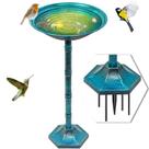 Bird Bath Veyfolzin.st Metal para jardim externo azul