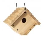 Bird House Audubon Wren Red Cedro com 15,9 cm de altura