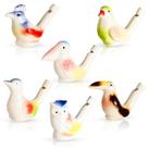 Bird Water Whistles Gejoy, 6 peças de cerâmica colorida para crianças