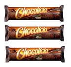 Biscoito Chocolicia Chocolate 132g - KIT c/3 Biscoito Chocolicia Chocolate 132g - KIT c/3