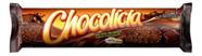 Biscoito Chocolicia Recheado Chocolate 132g Kit 3 Pacotes