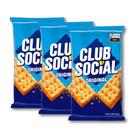 Biscoito Club Social Original Kit 3 Packs de 144g - 6x24g