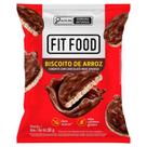 Biscoito de Arroz Cobertura Chocolate Meio Amargo Zero Açúcar Fit Food 30g