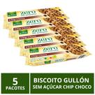 Biscoito Gullón Sem Açúcar, Chip Choco, 5 Pacotes