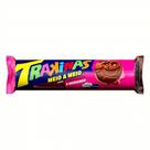 Biscoito Recheado Trakinas Meio a Meio Chocolate e Morango 126g Embalagem com 54 Unidades