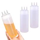 Bisnaga 350ml de Bico Triplo 3 Bicos Profissional Buffet Restaurante Lanchonete Graduada Confeiteiro Molhos Caldas Ketchup Maionese Mostarda