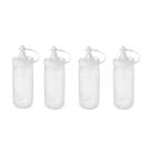 Bisnaga Transparente 380ml Tubo Bico Fino Molho Plastico 4un Bisnaga Transparente 380ml Tubo Bico Fino Molho Plastico 4un