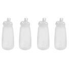 Bisnaga Transparente 520ml Tubo Bico Fino Molho Plastico 4un