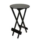 Bistro Alto Redondo Madeira 60Cm Preto So Mesas So Cadeiras