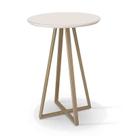 Bistrô Capri MDF com Vidro Champagne/OFF Aço Mobília