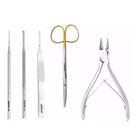 Bisturi Kit Podólogo Especial C/ 5 Pçs Alicate, Tesoura