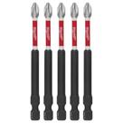 Bit philips ph2 x 89mm com 5pcs 48-32-4564 milwaukee