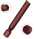Bits Fenda 1/4" x 75mm x 4mm 5un 135855 MTX Bits Fenda 1/4" x 75mm x 4mm 5un 135855 MTX