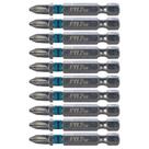 Bits Phillips 1/4 POL 50 mm PH2 com 10 Peças GROSS