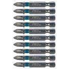 Bits Phillips 1/4 POL 50 mm PH2 com 10 Peças GROSS