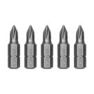 Bits Phillips PH1 Cromo Vanádio 25mm 5pcs Haste 1/4'' MTX