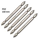 Bits Ponteira Dupla Phillips Longa PH2 150mm Imantado Parafusadeira 5 Peças