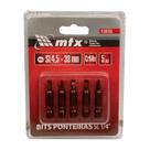 Bits Ponteira Fenda 1/4 Sl 4.5mm X 38mm Kit 5 Pçs F.l - Mtx