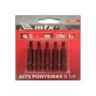Bits Ponteira Fenda 1/4 Sl 5.0mm X 25mm Kit 5 Pçs F.l - Mtx