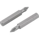 Bits ponteira phillips 1/4 n.2 1/4x38mm aço s2 c/ 2 pç Bits ponteira phillips 1/4 n.2 1/4x38mm aço s2 c/ 2 pç