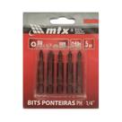 Bits Ponteira Phillips 1/4 Ph2 5.0mm X 50mm Kit 5 Pçs - Mtx
