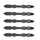 Bits Ponteira Phillips 65mm PH2 Imantado Ponta Dupla de Impacto 5 Peças Webkits