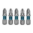 Bits pozidriv pz2, aço cromo molibdenio, 5pcs // gross