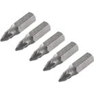 Bits Pozidrive com Encaixe de 1/4" e nº 1 de 25mm com 5 Peças - 3538301025 - VONDER Bits Pozidrive com Encaixe de 1/4" e nº 1 de 25mm com 5 Peças - 3538301025 - VONDER
