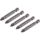 Bits pozidrive encaixe 1/4" pz2 50mm com 5 peças
