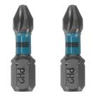Bits torcao ph2, para ferramentas de impacto, aco cromo molibdenio, 25mm, 2pcs // gross
