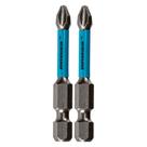 Bits torcao ph2, para ferramentas de impacto, aco cromo molibdenio, 50mm, 2pcs // gross