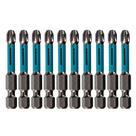 Bits torcao pz3, para ferramentas de impacto, aco cromo molibdenio, 50mm, 10pcs // gross