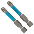 Bits torcao pz3, para ferramentas de impacto, aco cromo molibdenio, 50mm, 2pcs // gross