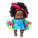 Black African Black Baby Cute Curly Black 8 polegadas Vinil Baby Toy