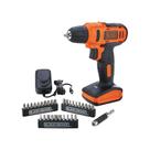 Black Decker Furadeira e Parafusadeira 3/8 Pol Bateria 12v, com 31 Acessórios e Maleta, Modelo ld12sc, Bivolt Black Decker Furadeira e Parafusadeira 3/8 Pol Bateria 12v, com 31 Acessórios e Maleta, Modelo ld12sc, Bivolt