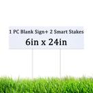 Blank Yard Signs GameExcel, 6 x 24 polegadas, impermeável, 1 unidade