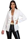 Blazer 1 Estilo Balmain Alfataria Feminino Acinturado Manga Longa Elegante Blazer 1 Estilo Balmain Alfataria Feminino Acinturado Manga Longa Elegante