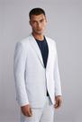 Blazer Alfaiataria Liso Linen Blend Slim Fit - Azul Claro
