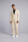 Blazer Alfaiataria Liso Linen Blend Slim Fit - Bege Areia