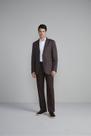Blazer Alfaiataria Risca de Giz Slim Fit - Marrom Café